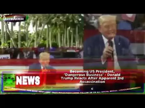 'Video thumbnail for Becoming US President, 'Dangerous Business' - Donald Trump Reacts After Apparent 2rd Assassination'
