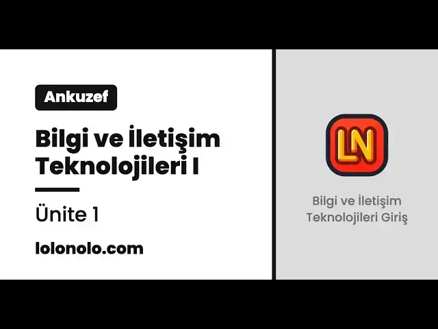 Video thumbnail for Ankuzef Bilgi ve İletişim Teknolojileri I Ünite 1 Deneme Sınavı