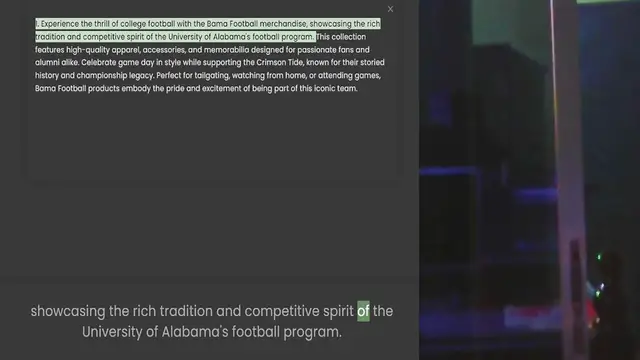 Video thumbnail for 1. Experience the thrill of college football with the Bama Football merchandise, showcasing the rich tradition and competitive spirit of the University of Alabama's football program. This collection features high-quality apparel, accessor