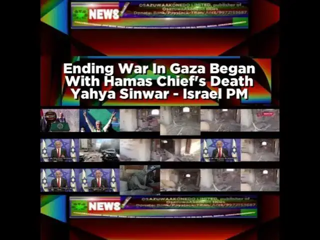 Video thumbnail for Ending War In Gaza Began With Hamas Chief's Death Yahya Sinwar - Israel PM