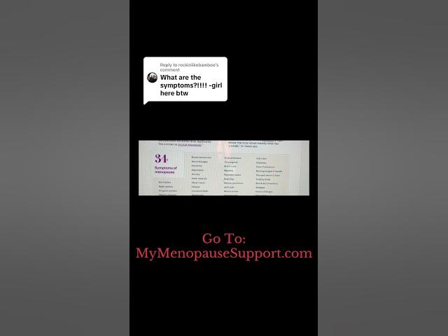Video thumbnail for GoTo: MyMenopauseSupport.com to identify your personal symptoms & develop a personal blueprint to