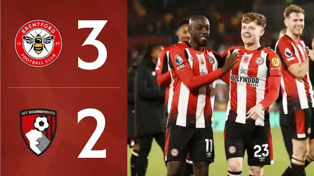 'Video thumbnail for Brentford 3-2 AFC Bournemouth | Premier League Highlights'