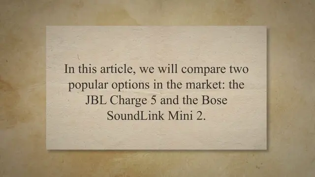 Video thumbnail for JBL Charge 5 vs Bose SoundLink Mini 2