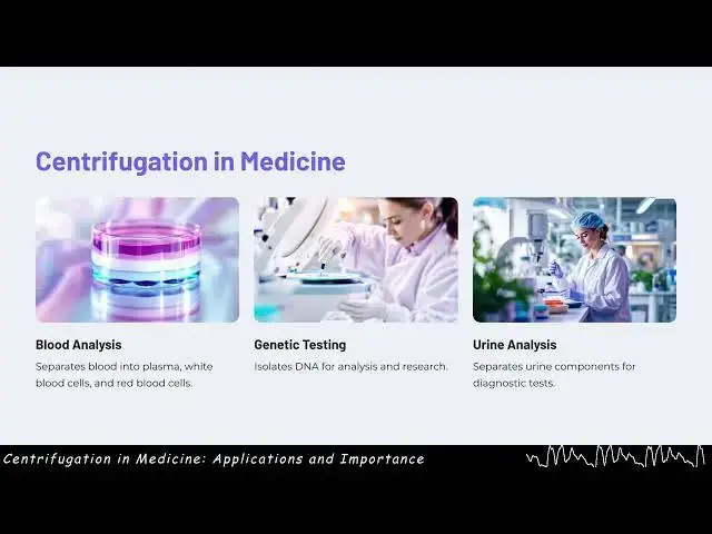 Video thumbnail for Centrifugation in Medicine - GL Explains