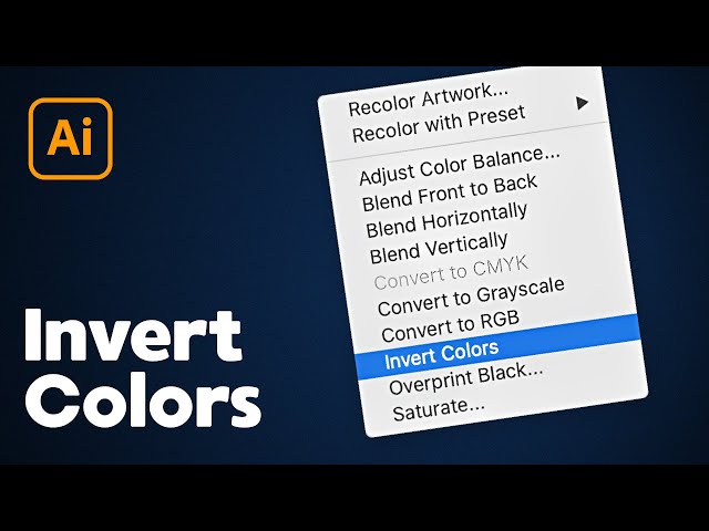 Video thumbnail for How to Invert Colors in Illustrator