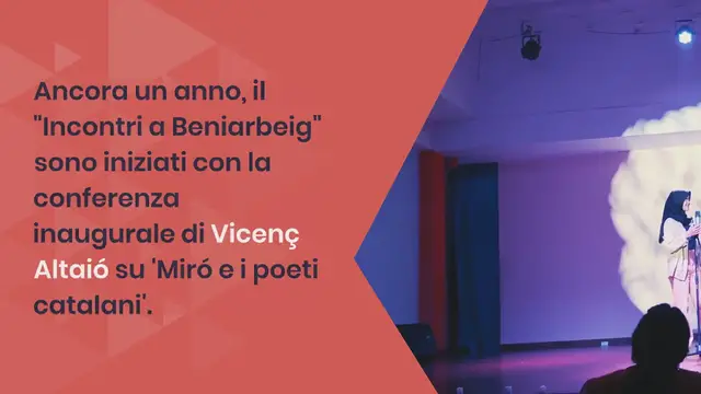 Video thumbnail for Beniarbeig ospita nuovamente con successo i suoi incontri letterari: