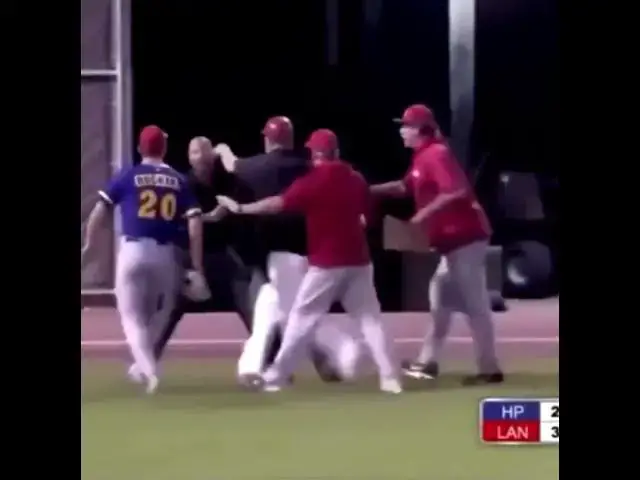 'Video thumbnail for Both Teams Chase the Umpires Off the Field 😱⚾️'