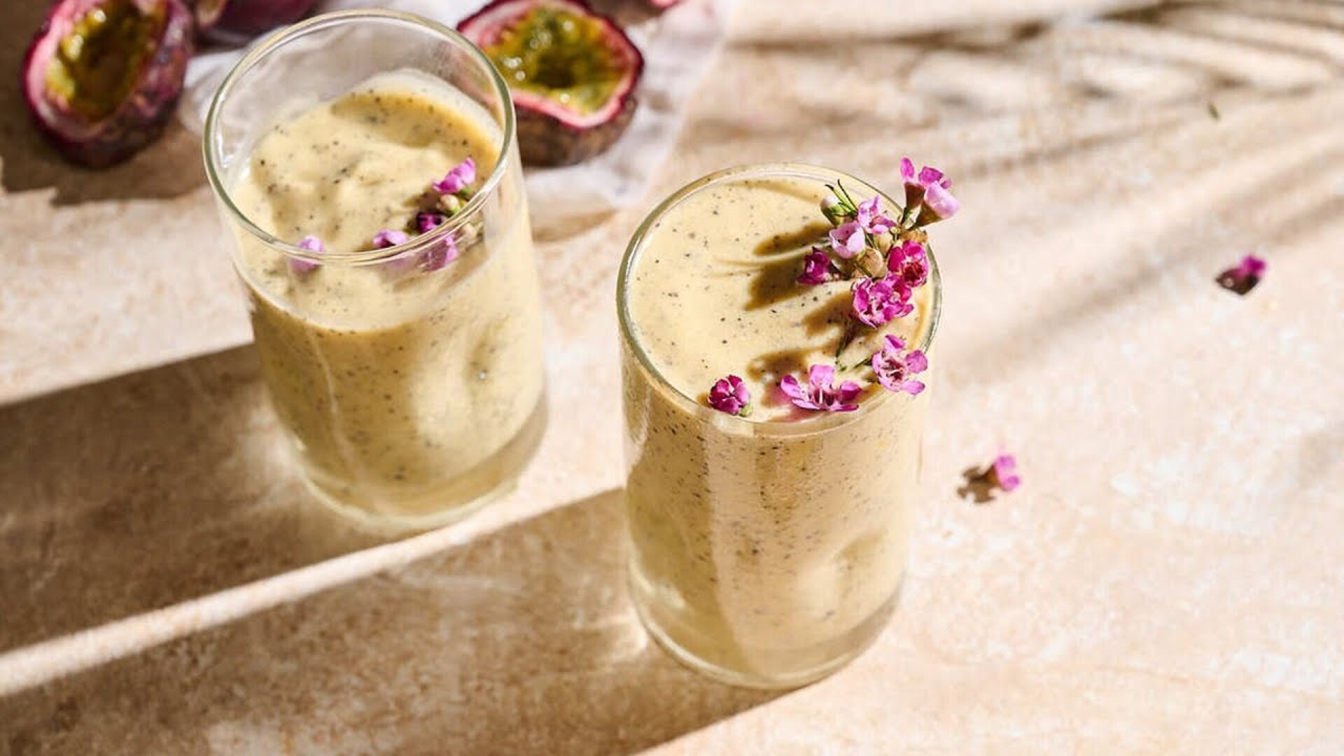 Video thumbnail for Tropical Passion Fruit Smoothie Recipe