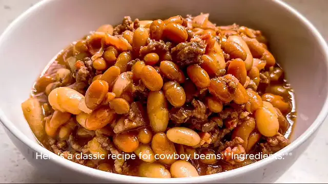 Video thumbnail for cowboy beans recipe