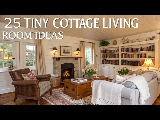 Video thumbnail for 25 Tiny Cottage Living Room Ideas for Ultimate Cozy Appeal!
