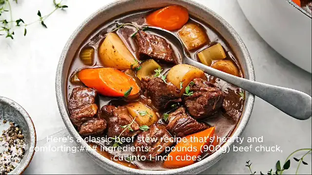 Video thumbnail for Beef stew recipe