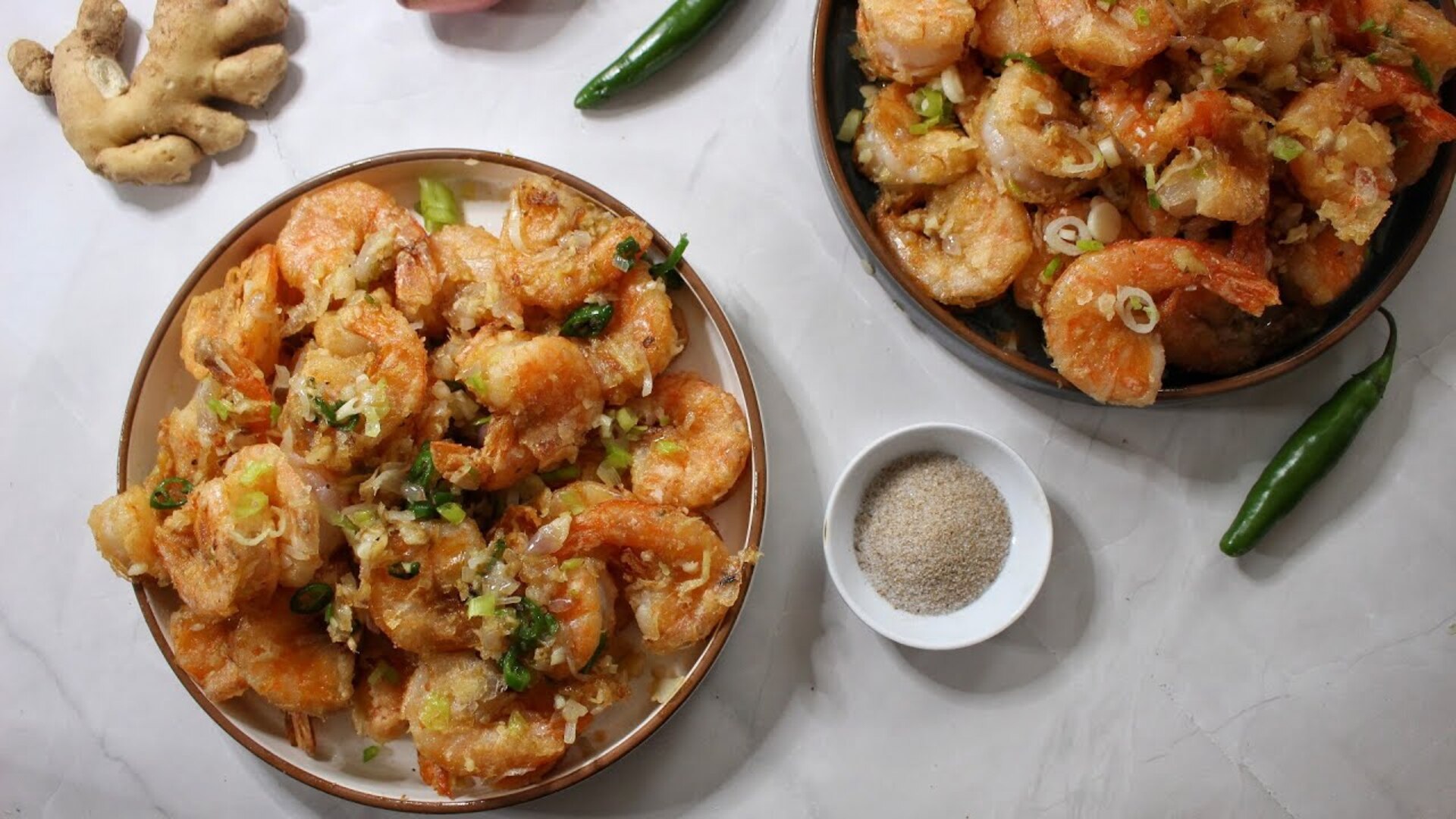 Video thumbnail for Salt And Pepper Shrimp Stir-Fry Recipe
