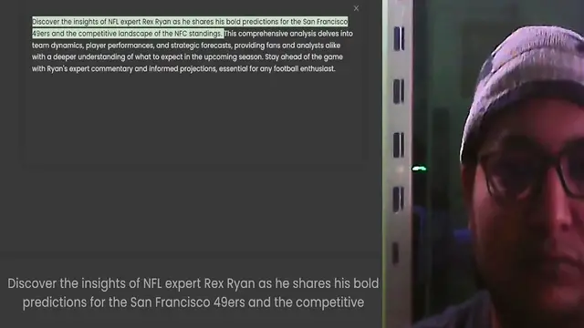 Video thumbnail for Discover the insights of NFL expert Rex Ryan as he shares his bold predictions for the San Francisco 49ers and the competitive landscape of the NFC standings. This comprehensive analysis delves into team dynamics, player performances, and