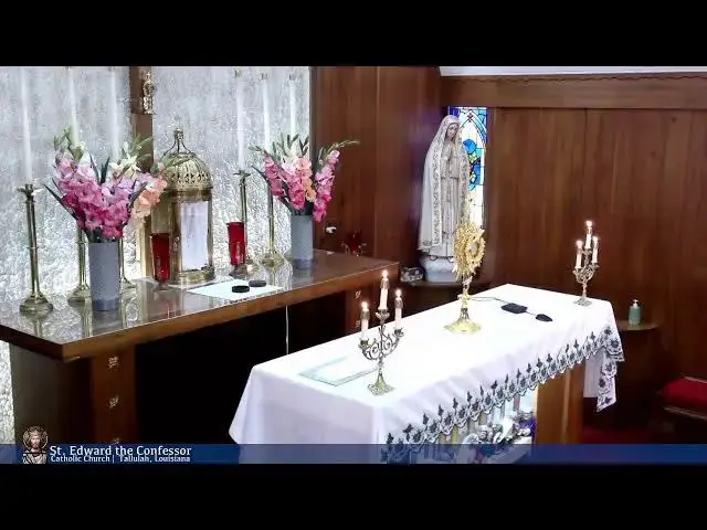 'Video thumbnail for Holy Mass from St Edward the Confessor in Tallulah 08-02-2024'