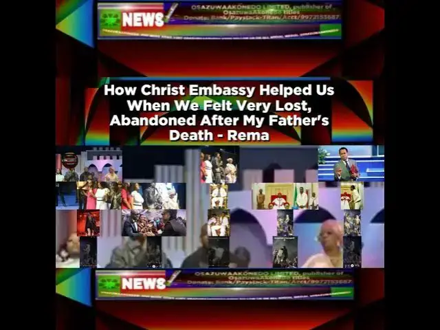Video thumbnail for How Christ Embassy Helped Us When We Felt Very Lost, Abandoned After My Father's Death - Rema ~ O...