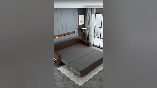 Video thumbnail for Maximizing Space with a Sofa Bed and Table Combo #shorts