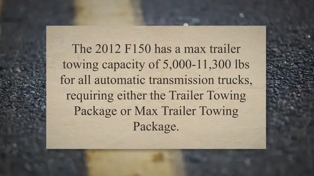 'Video thumbnail for 2012 F150 Towing Capacity Guide (with Charts)'