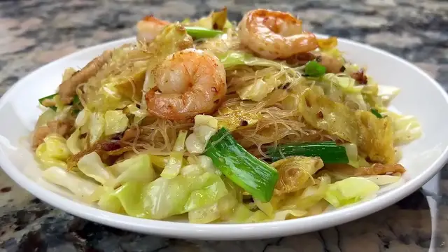 'Video thumbnail for Rice Vermicelli Recipe   Rice Noodles Stir Fry With Chicken  Shrimp  Egg   Cabbage(720P HD)'