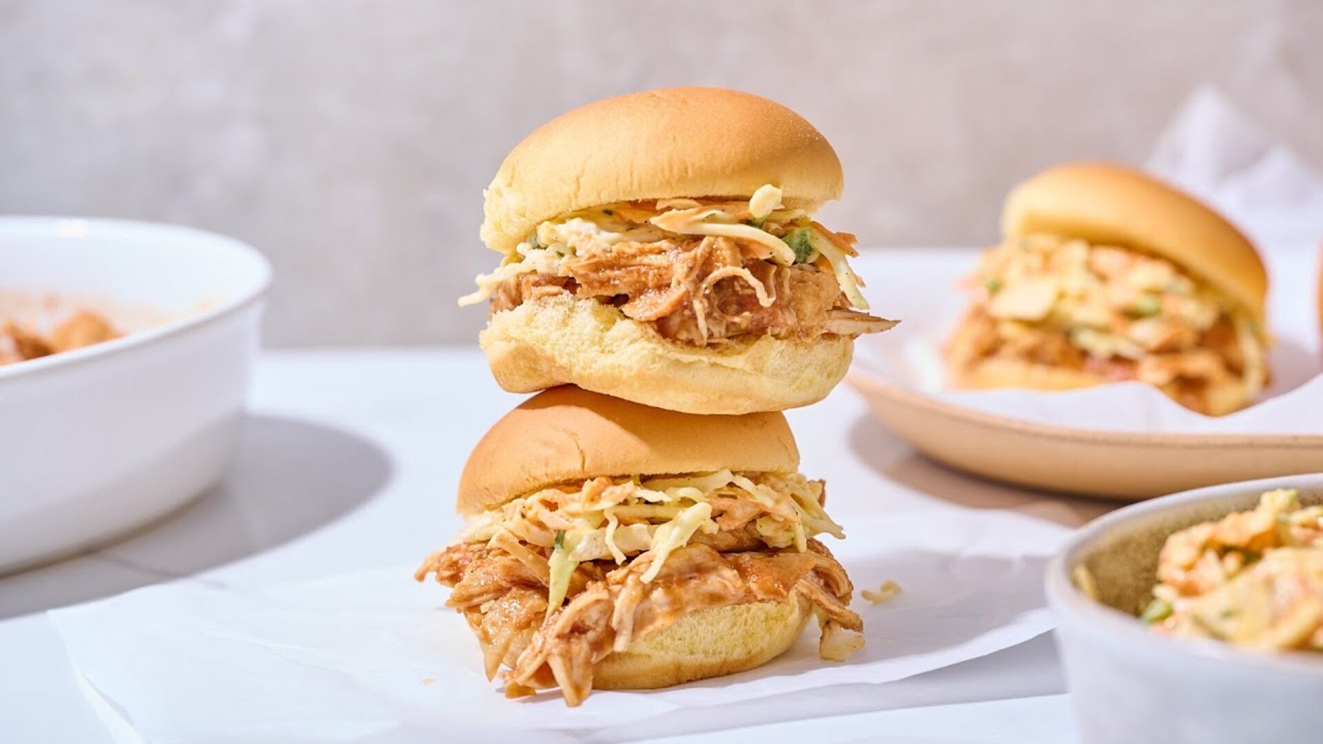 Video thumbnail for Bored Of Pork? Try This BBQ Pulled Chicken Sliders Recipe Instead
