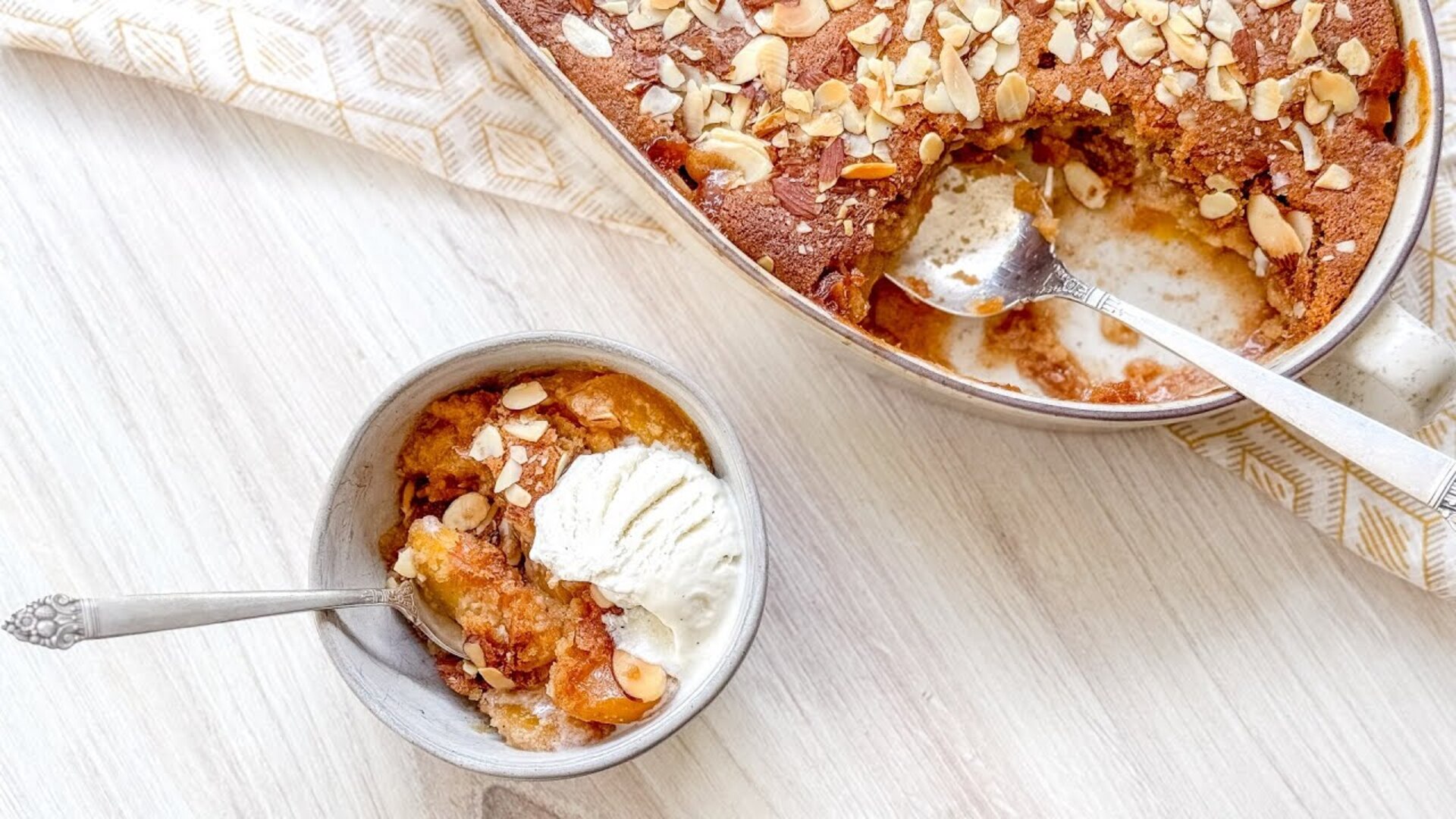 Video thumbnail for Gluten-Free Peach Cobbler Recipe