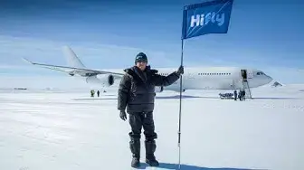 'Video thumbnail for Airbus A380 Creates History; Landing In Icy Terrains Of Antarctica'