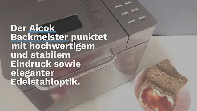 Video thumbnail for Der Aicok Brotbackautomat im Test: Knackige Ergebnisse zum guten Preis