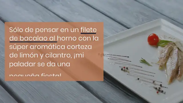 Video thumbnail for Filete de bacalao al horno con costra de limón y cilantro sobre puré de patata y ajo