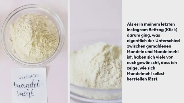 Video thumbnail for Mandelmehl (& Milch) einfach selber machen, DIY Low-Carb Mehl (inkl. Video)