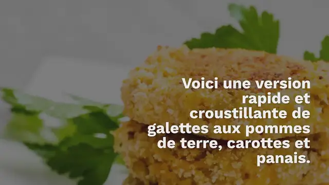 Video thumbnail for Galettes végétariennes croustillantes au panais
