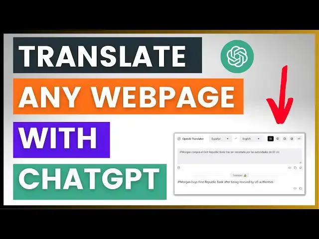 Video thumbnail for How To Translate Any Webpage With ChatGPT? (Super Quick Method)