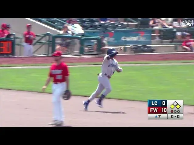 'Video thumbnail for Dayan Frias SMOKES a Three-Run Home Run! | Cleveland Guardians Prospect | 7/19/2023'