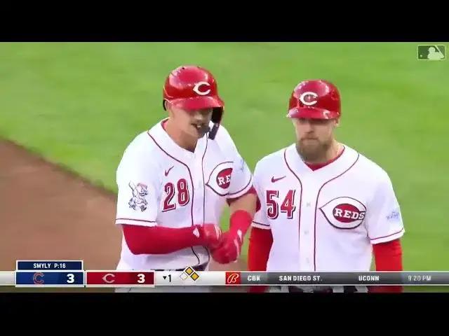 'Video thumbnail for Kevin Newman SMACKS a Two-Run Single! | Cincinnati Reds | 4/3/2023'