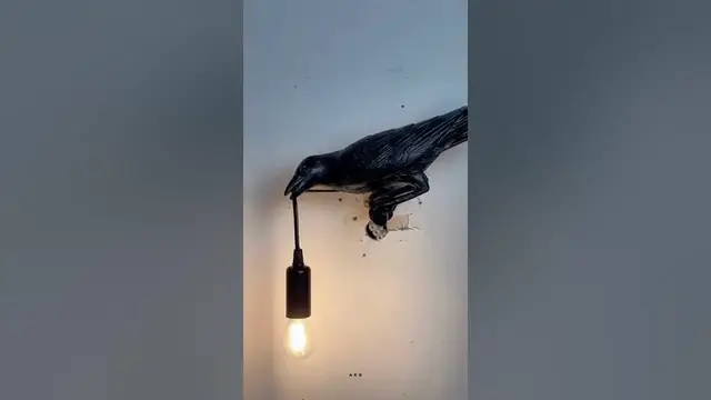 Video thumbnail for Nordic Resin Bird Wall Lamp #shorts