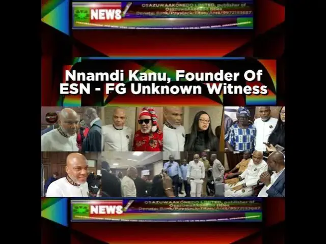 Video thumbnail for Nnamdi Kanu, Founder Of ESN - FG Unknown Witness