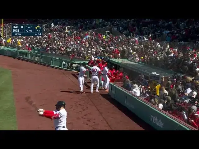 'Video thumbnail for Masataka Yoshida KNOCKS a RBI Groundout, Scoring Rob Refsnyder! | Boston Red Sox | 4/2/2023'
