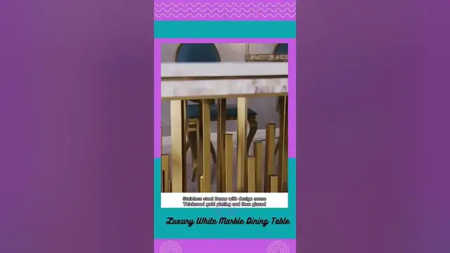 Video thumbnail for Luxury White Marble Dining Table | Furniture #shorts