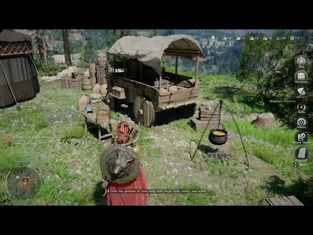 Video thumbnail for Crimson Desert - Chapter 3 Reward For Their Sweat: Cooking Recipe: Make Clear Soup 2/2 Gameplay