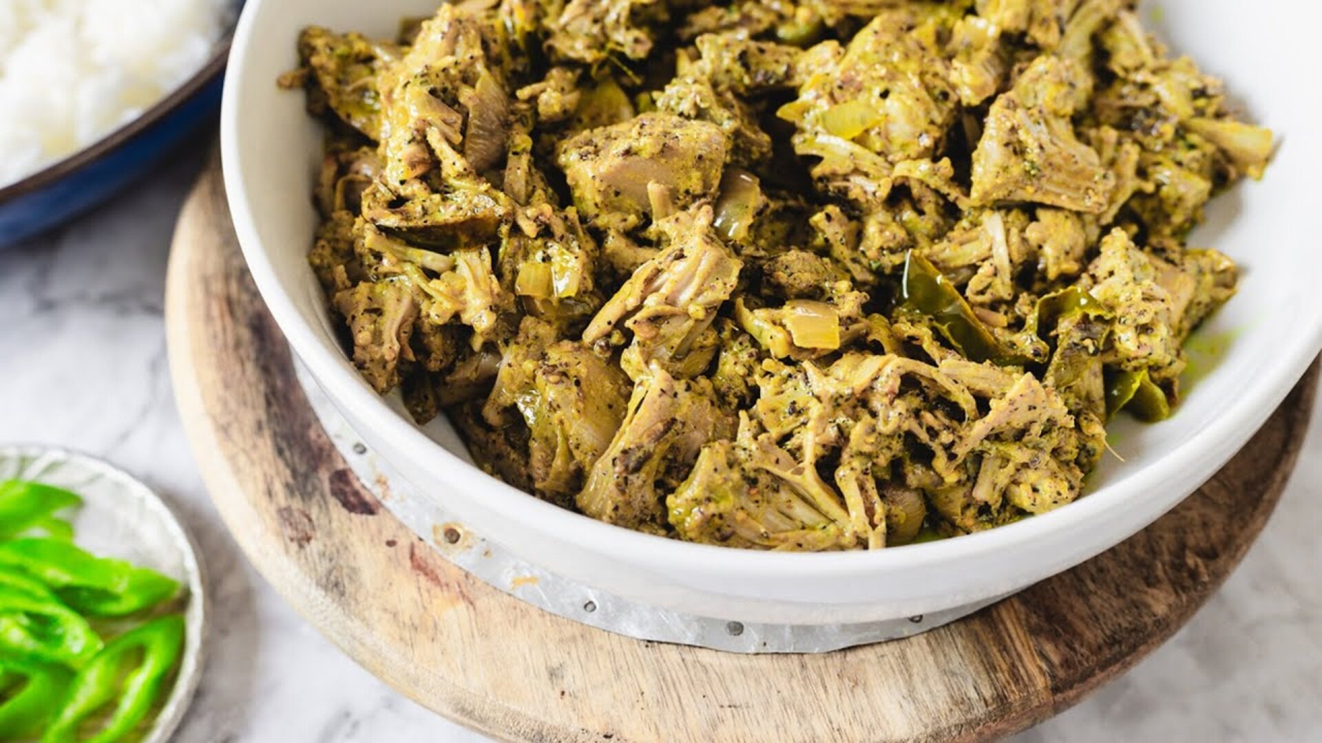 Video thumbnail for Polos Curry (Sri Lankan Jackfruit Coconut Curry) Recipe