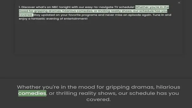 Video thumbnail for mood for gripping dramas, hilarious comedies, or thrilling reality shows, our schedule has you covered. Stay updated on your favorite programs and never miss an episode again. Tune in and enjoy a fantastic evening of entertainment!