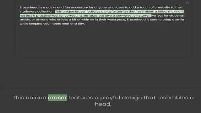 Video thumbnail for stationery collection. This unique eraser features a playful design that resembles a head, making it not just a practical tool for correcting mistakes but also a conversation starter. Perfect for students, artists, or anyone who enjoys a