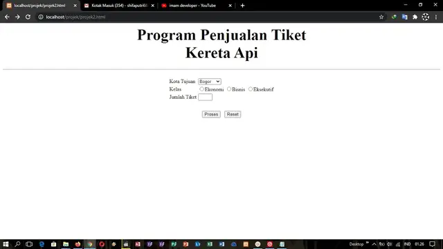 'Video thumbnail for Cara Membuat Program Pemesanan Tiket Online'