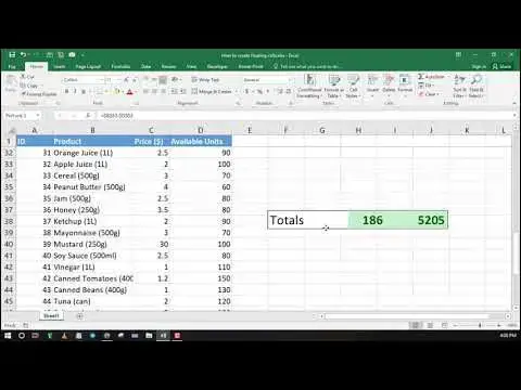Video thumbnail for How to create floating cells in Excel