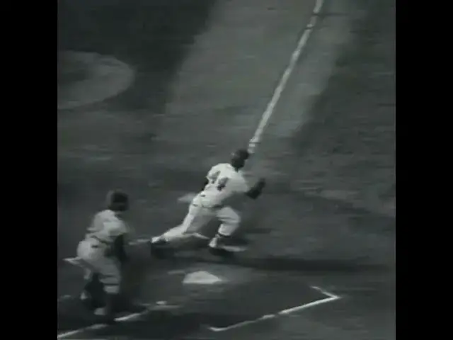 'Video thumbnail for Hank Aaron’s Pennant-Clinching Walk-Off HR (1957)'