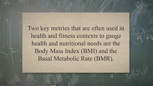 Video thumbnail for BMI Body Mass Index and BMR Basal Metabolic Rate