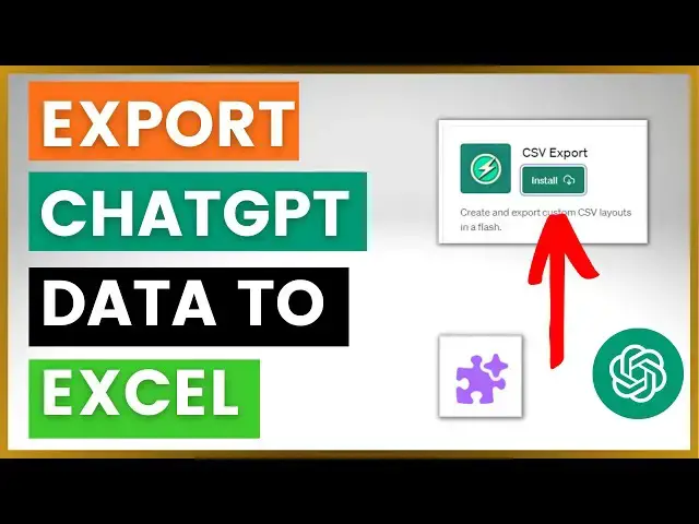 Video thumbnail for How To Export ChatGPT Data To Excel Files?