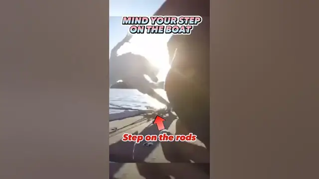 Video thumbnail for How to (not) walk on a boat #fishingfails #fishing #boatfails