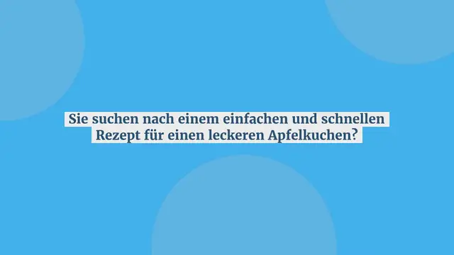 Video thumbnail for Supersaftiger Apfelkuchen – Einfaches Rezept