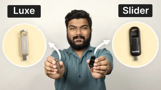 Video thumbnail for SanDisk Ultra Luxe vs Slider: Which is Better Type C Pen Drive?