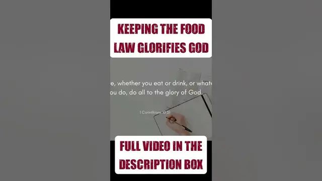 'Video thumbnail for How Does Keeping the Food Laws Glorifies God?'