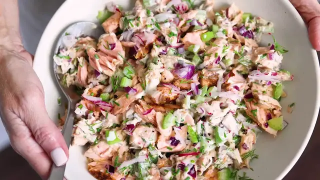 Video thumbnail for 148.SALMON SALAD ¦ if you like my tuna salad recipe, you'll LOVE this salmon salad recipe! (1080p 24fps)